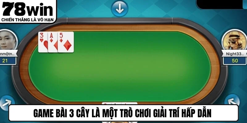 Game bài 3 cây là một trò chơi giải trí hấp dẫn với luật chơi đơn giản