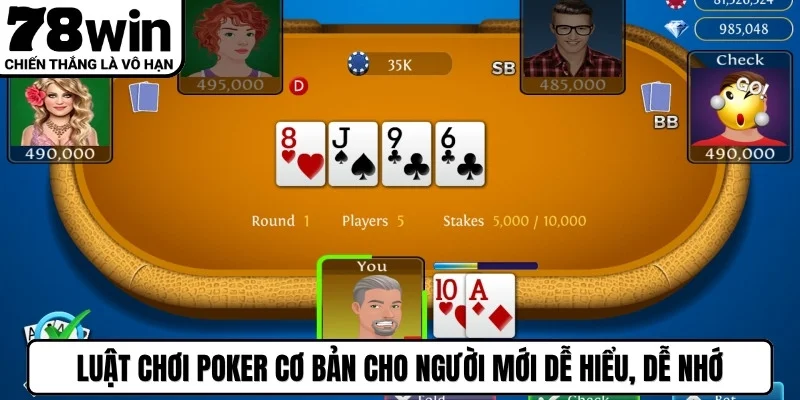 Luật chơi Poker cơ bản cho người mới dễ hiểu, dễ nhớ